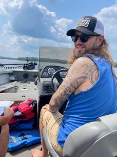 I was in charge of driving on the boat's maiden voyage