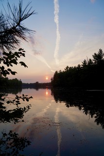 Sunset - A smokey sunset over Manitowish waters