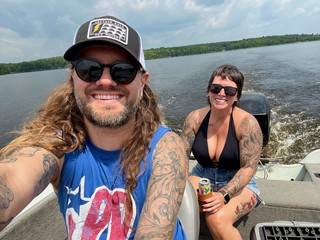 Boatin with this babe