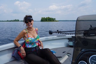 Enjoying the new boat