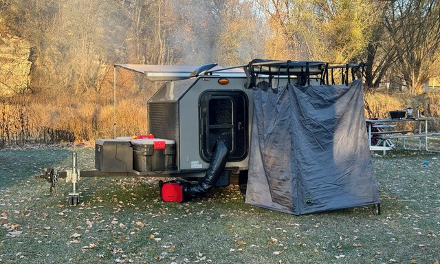 Stayed warm with the little diesel heater