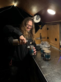 Homebrew - Pourin some glasses of the latest homebrew - Jeff's chocolate raspberry stout.