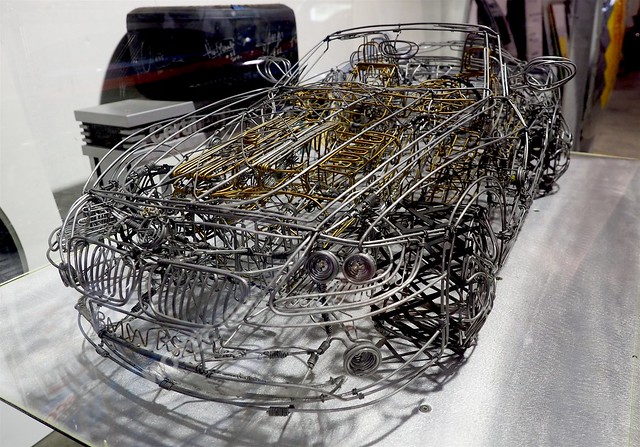 Some crazy wire sculpture that some BMW workers built in their spare time