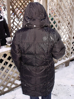 Bock Fest - Frozen Beer on Kari's Back