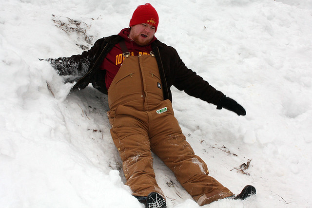 Sliding down the hill