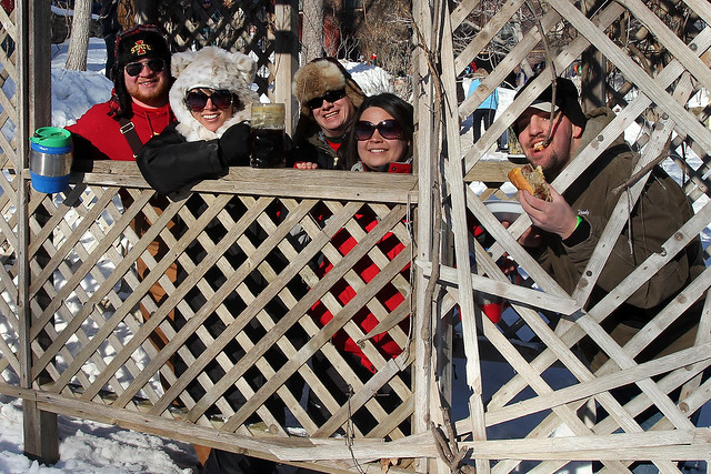 Hanging out in the trellis
