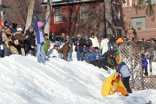 Bock Fest - Everyone picking on the chicken