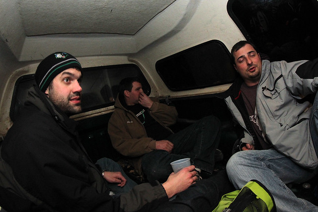 The punks that took us home threw us around a bit