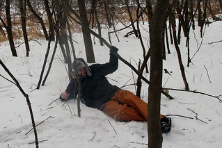 Tried to tackle Jeff, got thrown into a tree