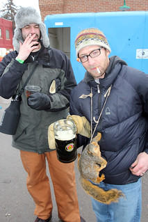 Squirrel - This dude straight up had a Flava Flav style stuffed squirrel necklace