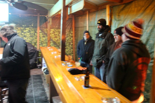 Chilling in the fort at the Pub and Patio