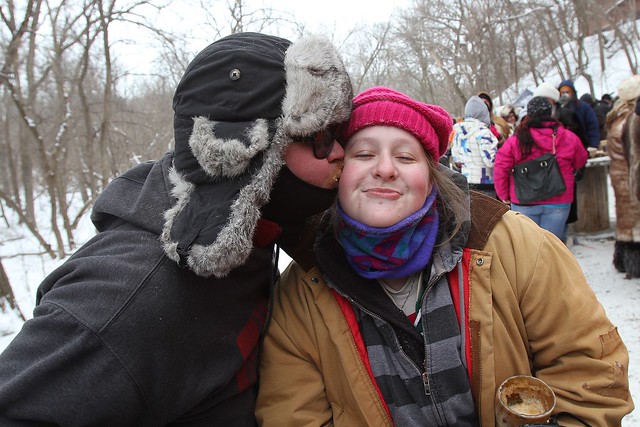 Here's a little cheek kiss