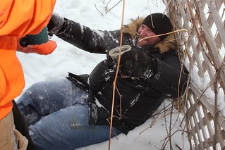 Tyler somehow fell, did a full barrel roll down the hill and managed to spill about 1 sip of beer