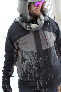 Spilt beer. Instantly frozen.