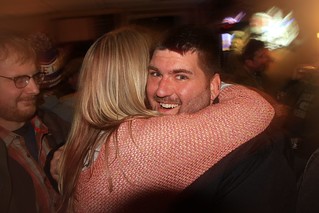 Gettin hugs from this random nice woman