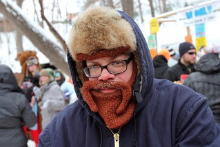 Even nick's fake mustache was forming icicles.