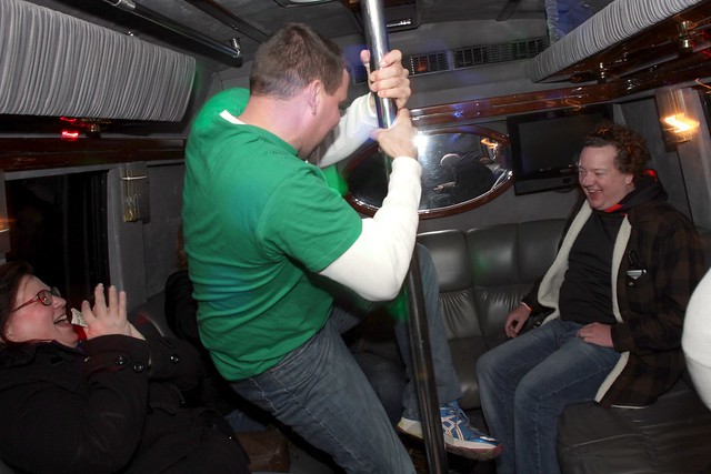 Chuck lets loose on the pole