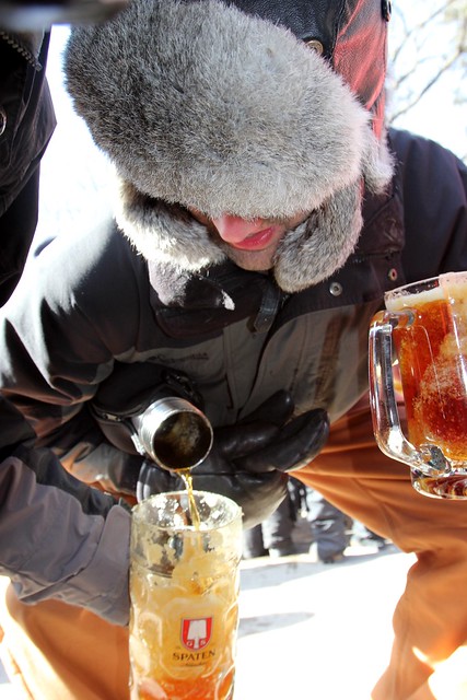 Look at the stance to make this pour happen.