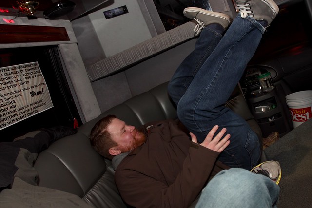 Gettin down in the limo bus