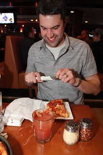 pizza - Josh is really excited about that pizza (beinginhisdrink)
