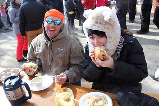 Chuck McGrane - Kari eats a brat