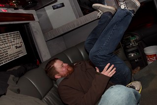 Gettin down in the limo bus