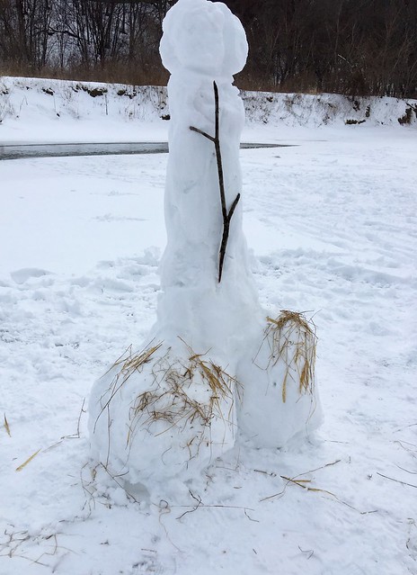 This is a weird looking snowman