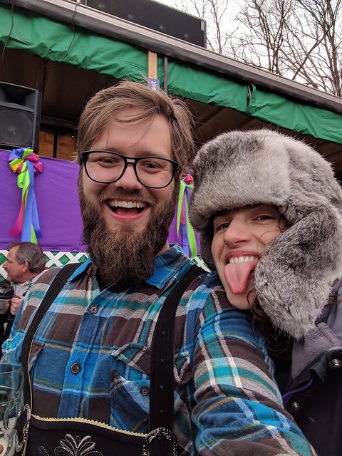 This girl wanted to try on my hat. I took a selfie of us.