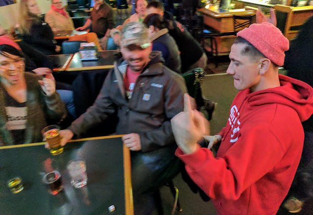 Germ is new to the game. He still thinks that getting 21 means that he won.