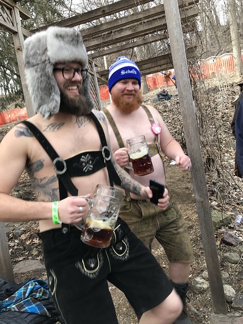 Dancin around with no shirts on