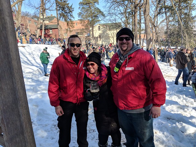 Megan hangin with security