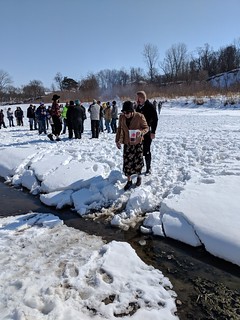 Some nice ladies about to cross the stream