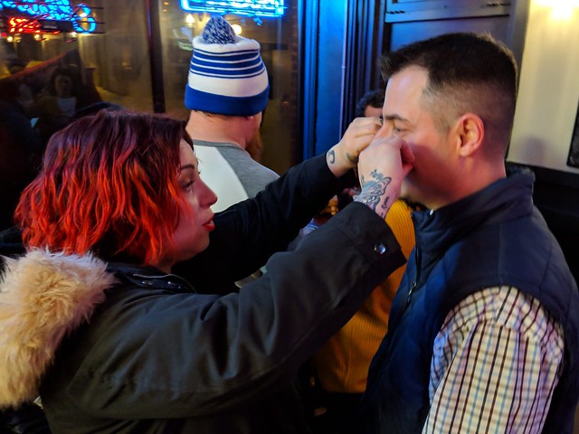 Women flock toward Jeff's stache