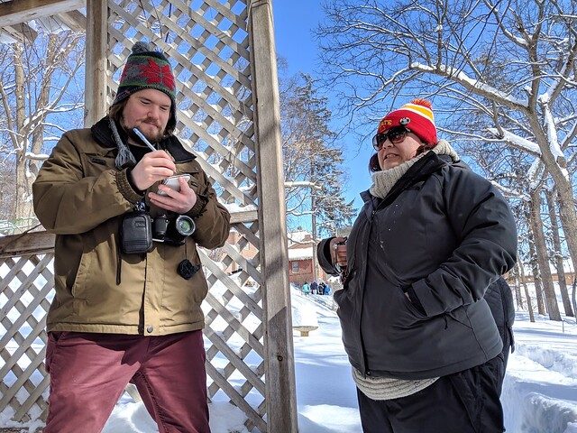 Gettin interviewed by Clay