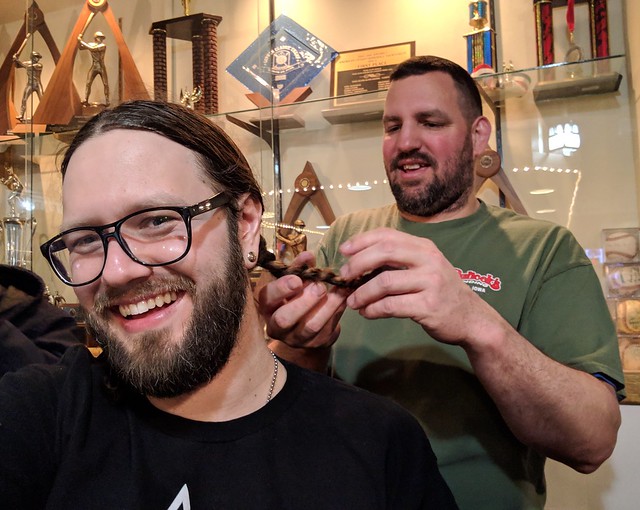 Trying to pippy longstocking my hair