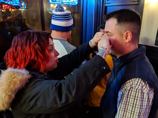 Women flock toward Jeff's stache