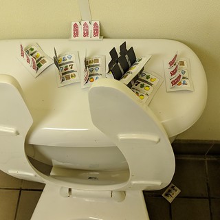 Was this person stand up peeing and pulling these?