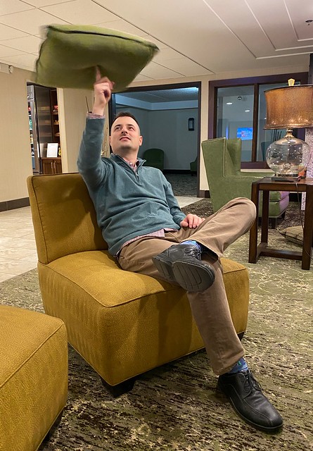 Spinning them pillows