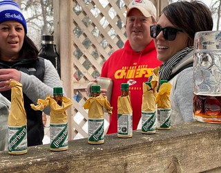 Who brings shots to a drinking fest?