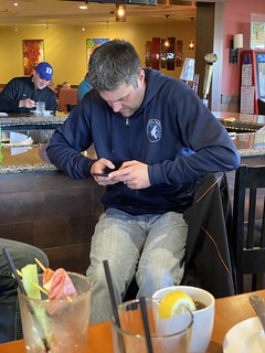 Josh checkin his facebook