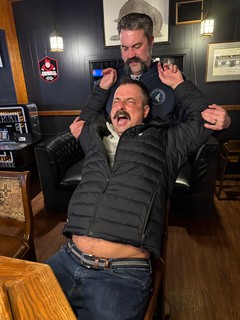 Mustache - Still working on Jeff's back