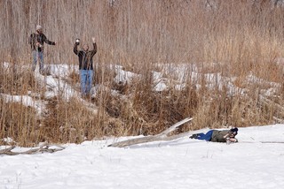 This hill was slippery as shit. There were many casualties.