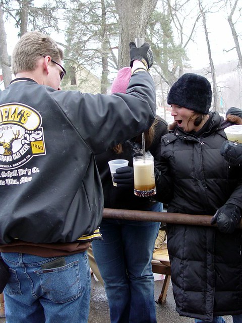 Kari, getting her doppelbock carmelized