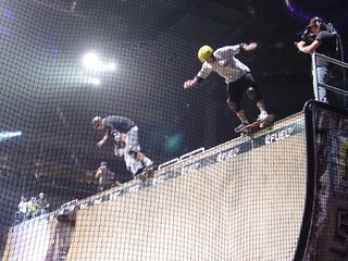 Andy Macdonald and tony hawk playing follow the leader