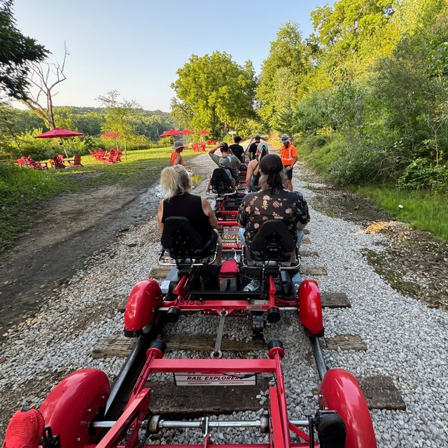 Waiting to head back out. We had a puker in our group that was holding up the line.