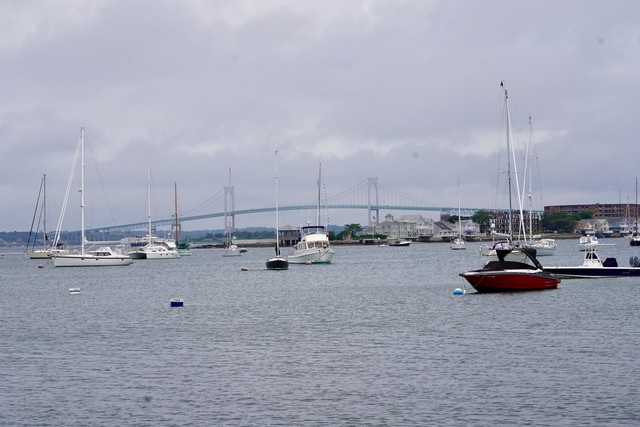 Newport bridge from the harbor