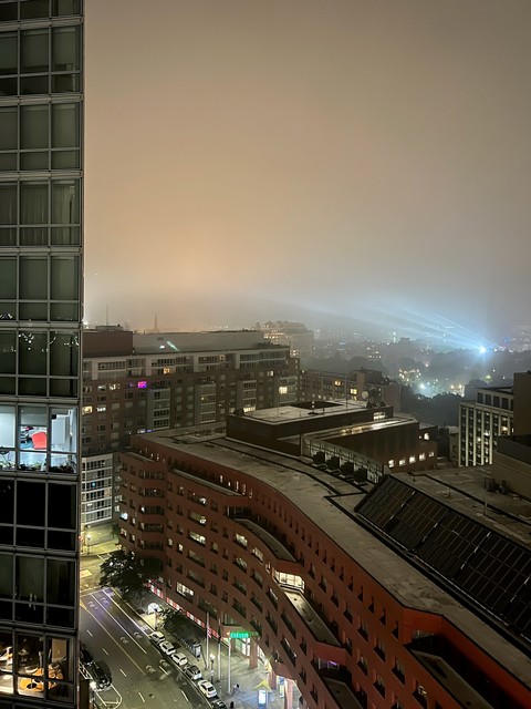 Pretty hard to see fireworks through this fog n smoke