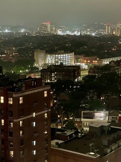 Hazy Boston views from the hotel room