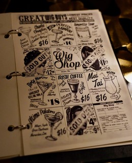 The Wig Shop menu