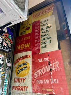 Some fun signage outside of the Bodega